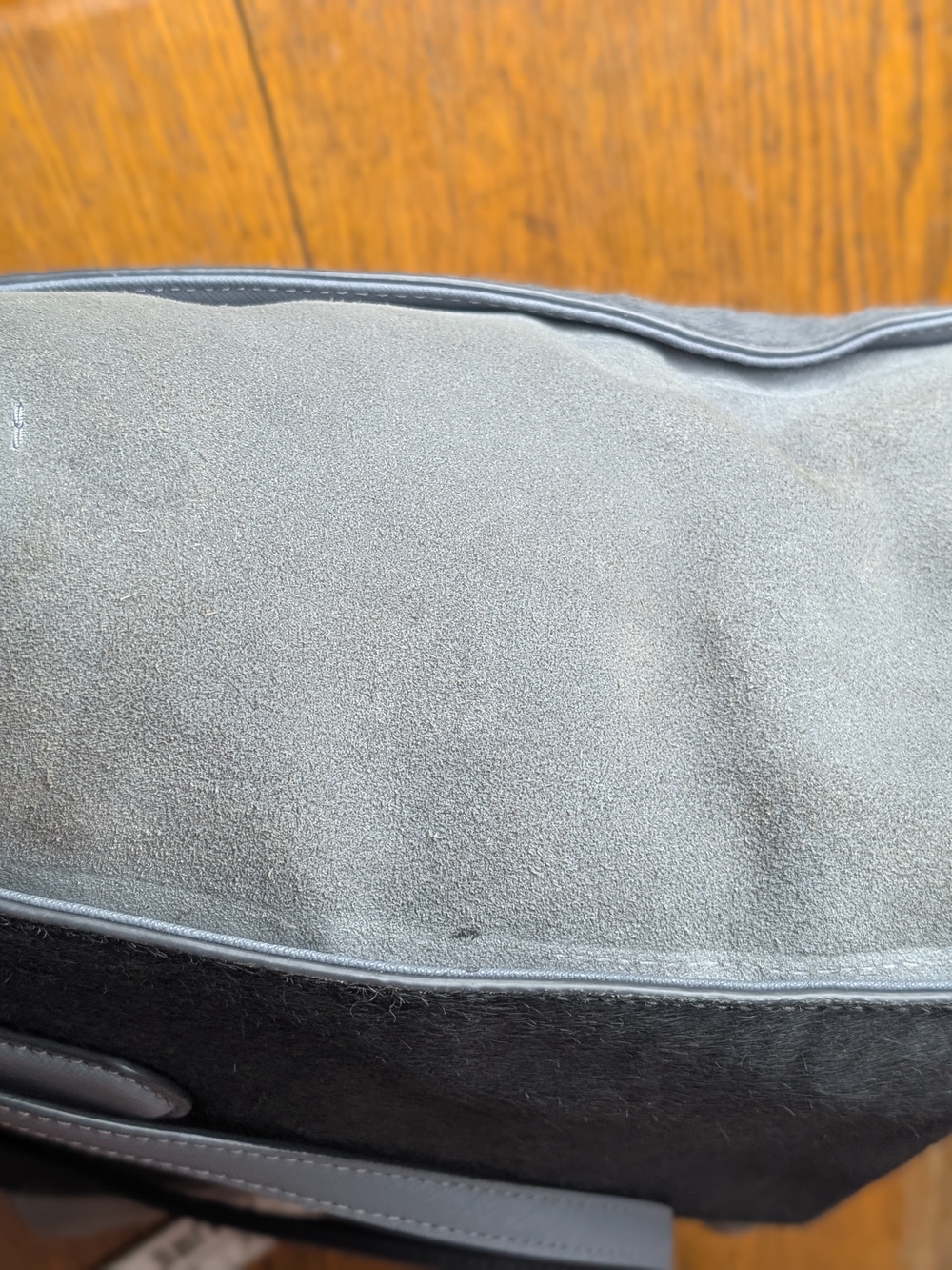 Kate Spade New York Gray Haircalf & Leather Large Tote Bag Tassel Purse - Picture 16 of 16
